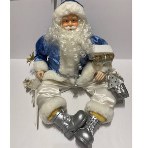 14´´ Blue Santa Claus Father Christmas Decor